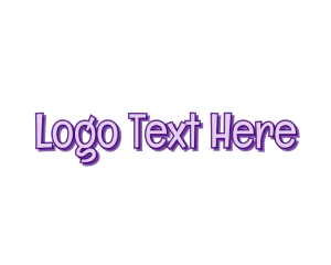 Crazy - Comic Purple Wordmark logo design
