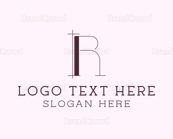 Modern Business Letter R Logo