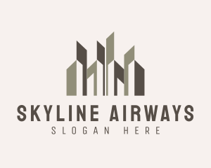 Urban City Building Skyscraper logo design