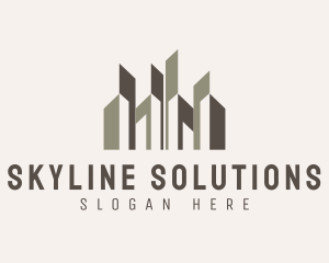 Urban City Building Skyscraper logo design