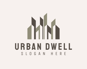 Urban City Building Skyscraper logo design