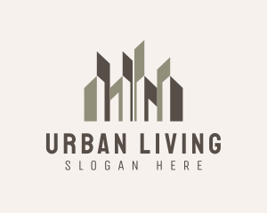 Urban City Building Skyscraper logo design