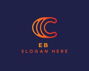 Modern Digital Letter C logo design
