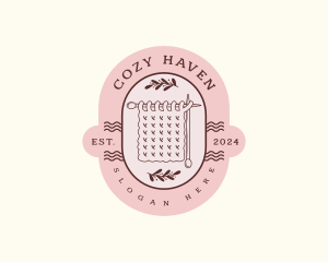 Blanket - Handcrafted Knitting Blanked logo design