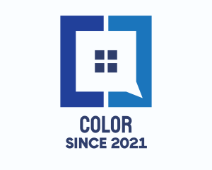 Window - Blue Window House App logo design