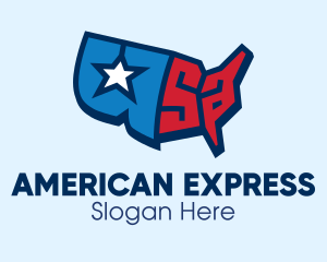 Usa - USA America Map logo design