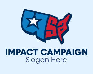 Campaign - USA America Map logo design