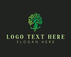 Dermatology - Tree Nature Woman logo design