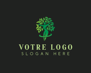 Tree Nature Woman Logo
