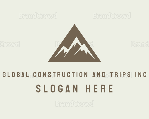 Mountain Climbing Triangle Logo