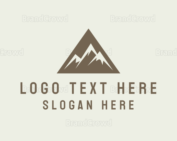 Mountain Climbing Triangle Logo