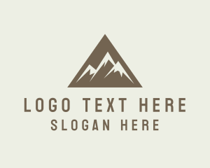 Mountaineering - Mountain Climbing Triangle logo design