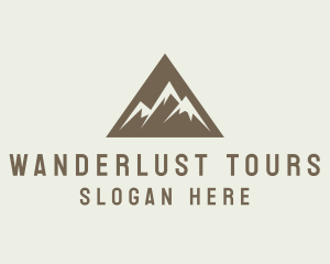 Mountain Climbing Triangle logo design