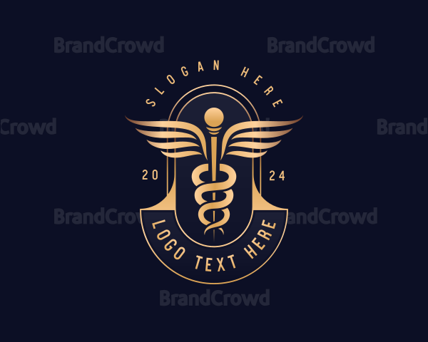 Caduceus Health Medical Logo