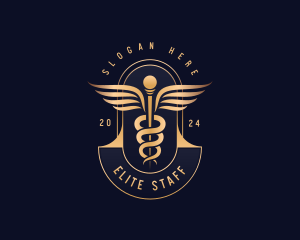 Caduceus Health Medical logo design