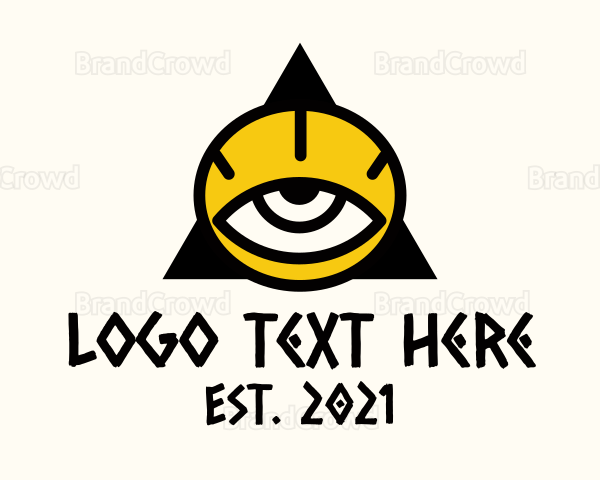 Tribal Triangle Eye Logo
