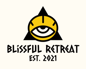 Vision - Tribal Triangle Eye logo design