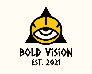 Tribal Triangle Eye logo design