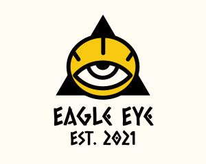 Tribal Triangle Eye logo design