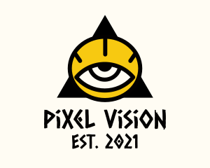 Tribal Triangle Eye logo design