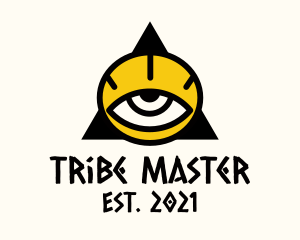 Tribal Triangle Eye logo design