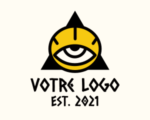 Eyesight - Tribal Triangle Eye logo design