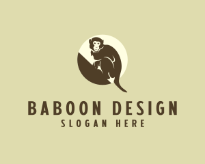 Baboon - Primate Monkey Animal logo design