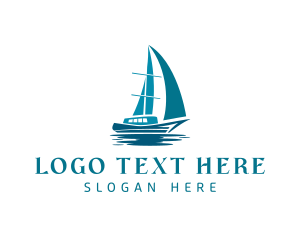 Yacht - Boating Ocean Yacht logo design