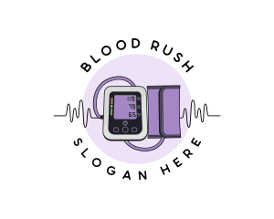 Health Blood Pressure logo design