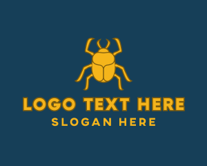Modern - Gold Scarab Emblem logo design