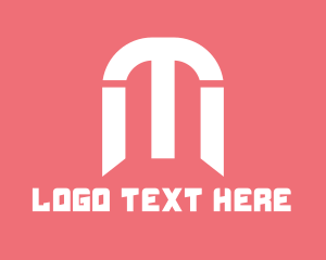 White - Arch Monogram TM logo design
