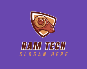 Ram - Gaming Ram Shield logo design