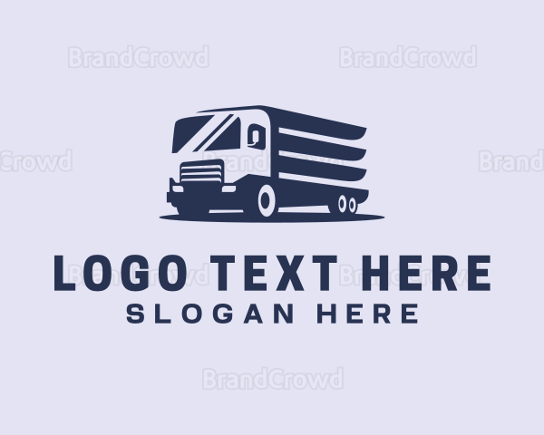 Blue Truck Shipping Logo