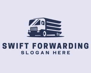 Blue Truck Shipping logo design