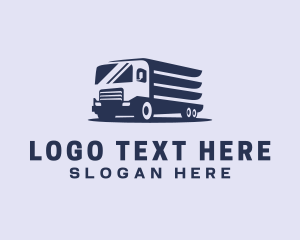 Truckload - Blue Truck Shipping logo design
