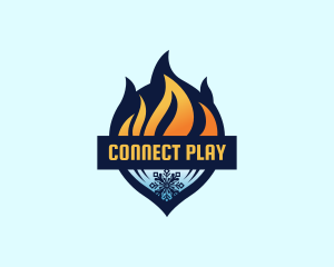 Thermal Fire Snowflake Logo