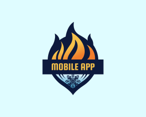 Thermal Fire Snowflake Logo