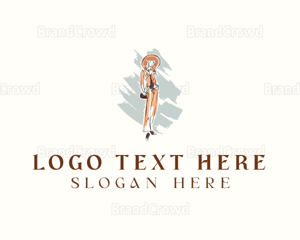 Woman Fashionista Model Logo