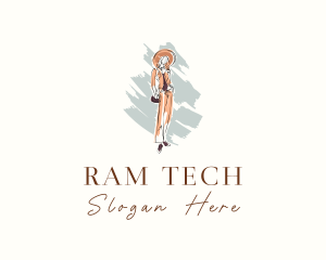 Woman Fashion Model logo design