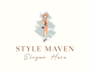 Fashionista - Woman Fashion Model logo design