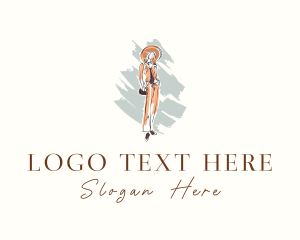 Shop - Woman Fashion Model logo design