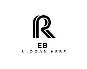 Corporate - Modern Minimalist Stripe Letter R logo design