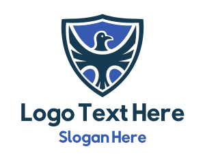 Eagle - Hawk Blue Shield logo design