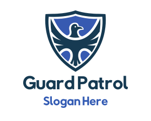 Patrol - Hawk Blue Shield logo design