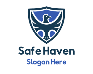 Hawk Blue Shield logo design