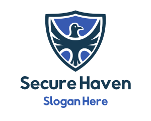 Safe - Hawk Blue Shield logo design