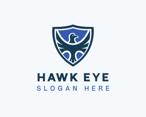 Hawk Blue Shield logo design