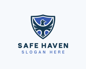 Hawk Blue Shield logo design