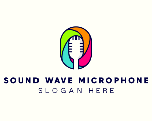 Microphone - Audio Microphone Letter O logo design