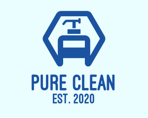 Cleanser - Blue Hexagon Sanitizer logo design